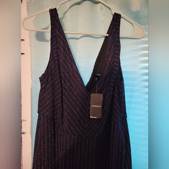 Torrid Midi Dress, Size 00, Color: Multi Glitter - Picture 4 of 5